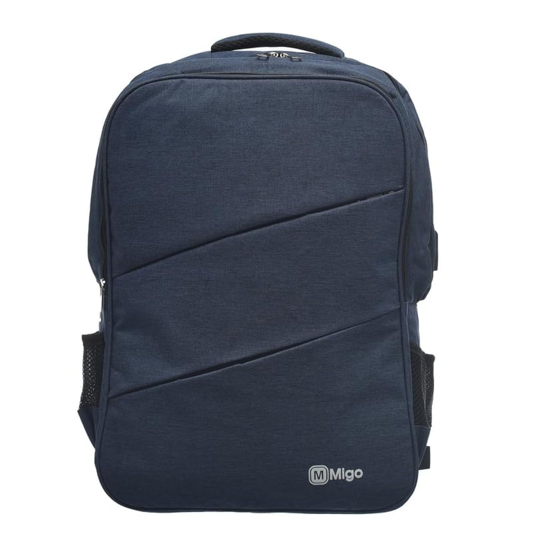 Migo Laptop School Backpack with USB Charging, Blue