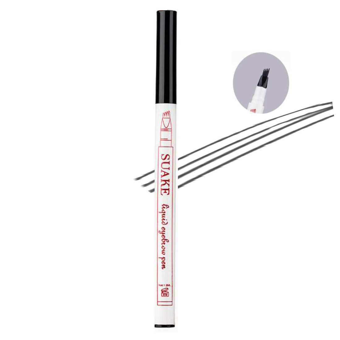 Tattoo Eyebrow Pencil, 4 Point Eyebrow Pencil, Three-Dimensional Liquid Eyebrow Pencil, Durable Professional Makeup Eyebrow Pencil, Natural Waterproof Eyebrow Pencil