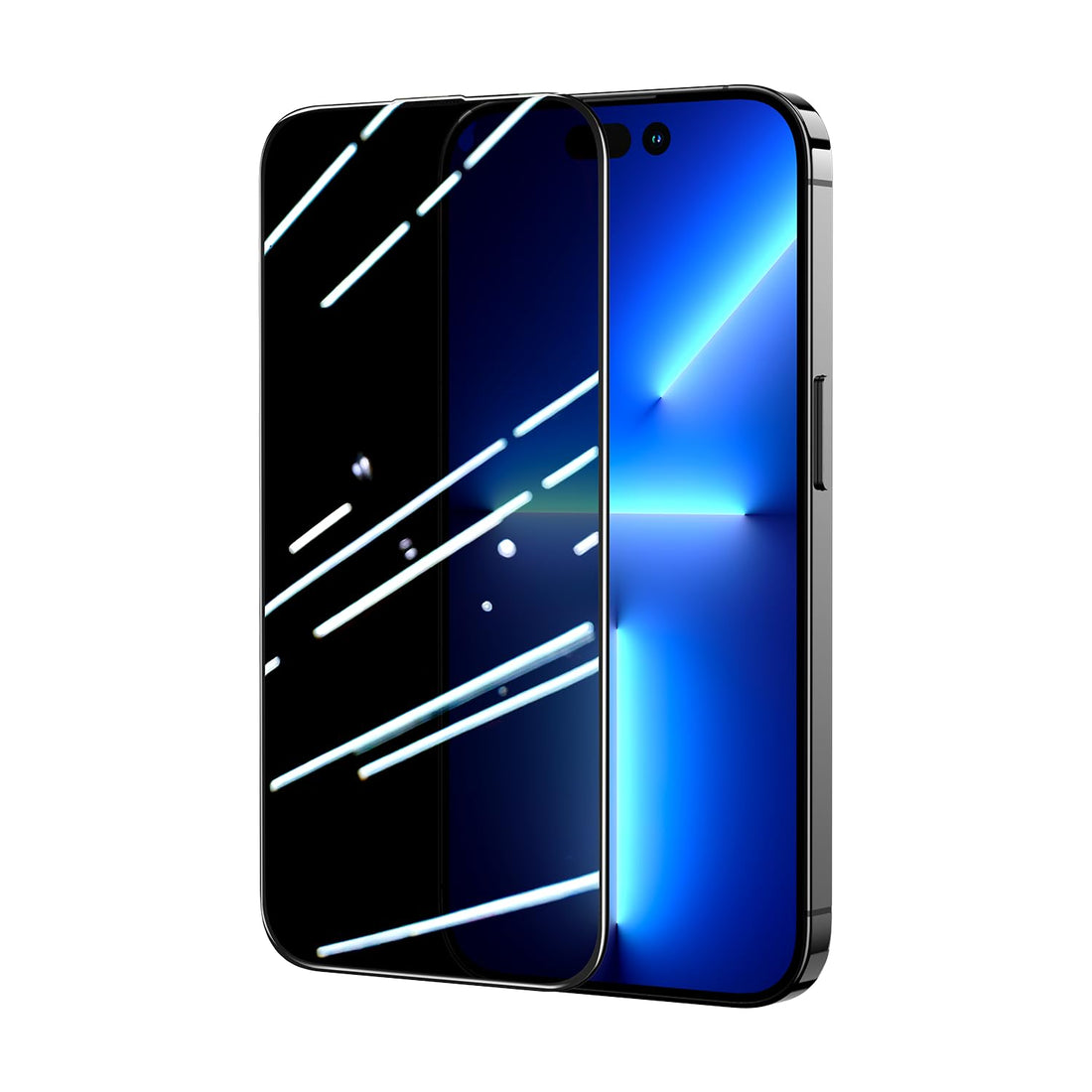 Joyroom JR-Z36 Tempered Glass Screen Protector (2.5D Full Screen with Black Edge) for iPhone 15 Pro Max 6.7 inch Privacy and Dust Protection-Black
