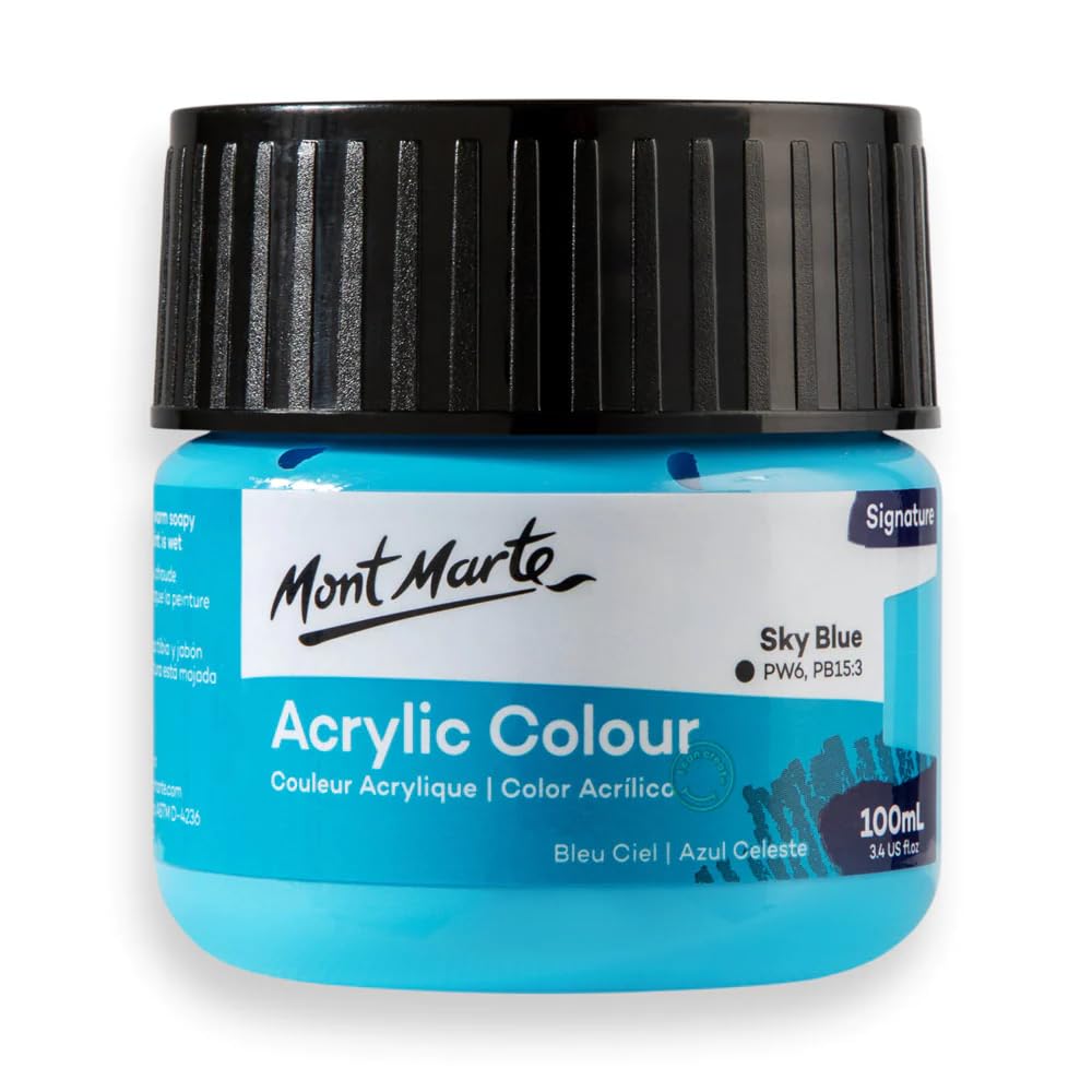 Monte Marte MSCH1016 Acrylic Colour Paint 100 ml, Sky Blue
