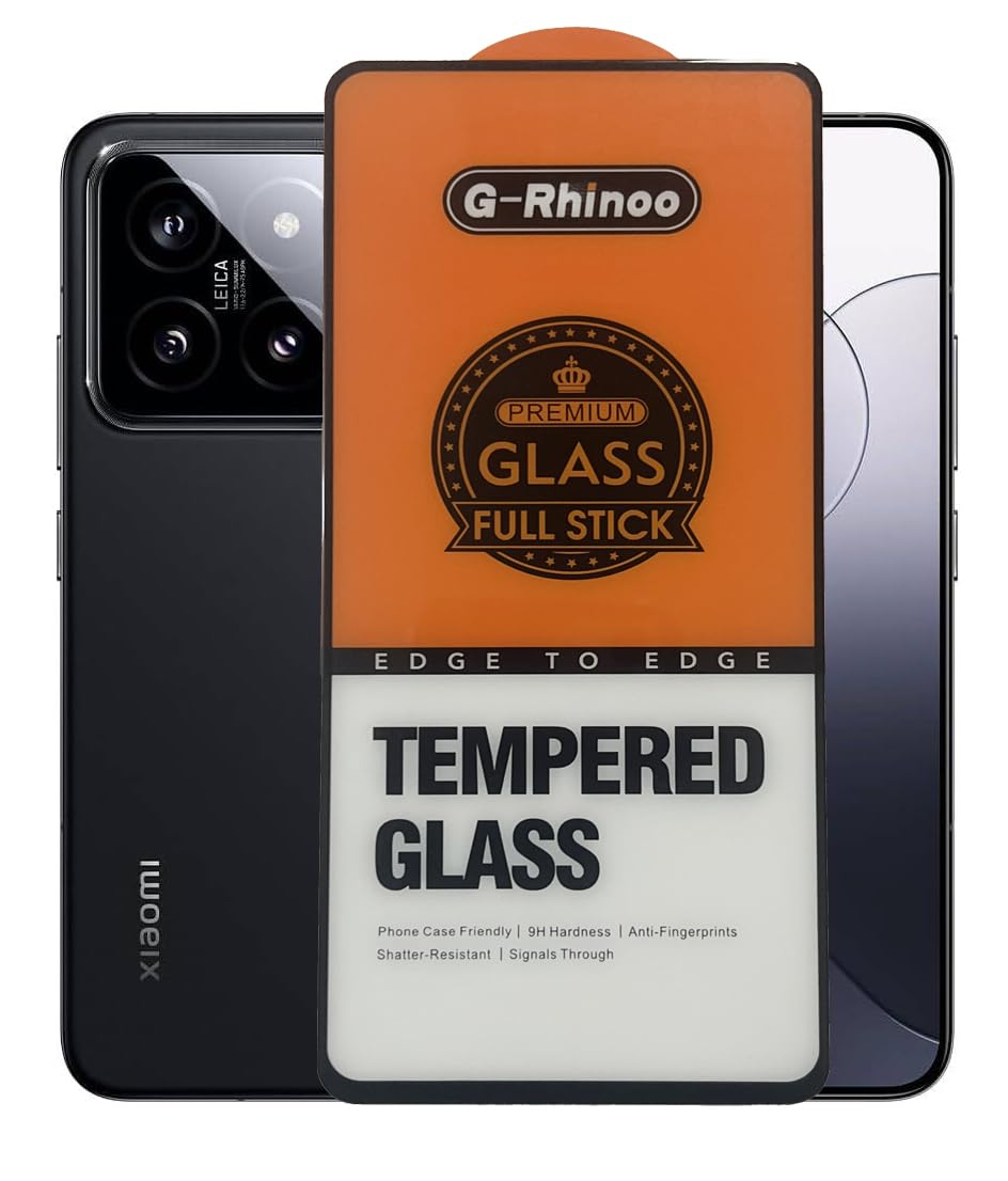 G-Rhinoo Screen Protector for Xiaomi 13 / Xiaomi 14 (6.36) Tempered Glass Screen Protector Full Glue Edge to Edge 9H Hardness Anti Fingerprint