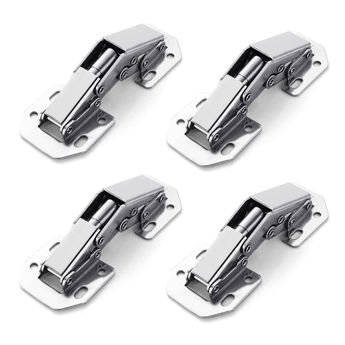 NB Pack of 4 Hinges Cabinet Door, Opening Angle 90° Furniture Hinge Cabinet Door Hinges Suitable for Cupboard Door, Wooden Door, Slat Doors Wood, Kitchen Cupboard