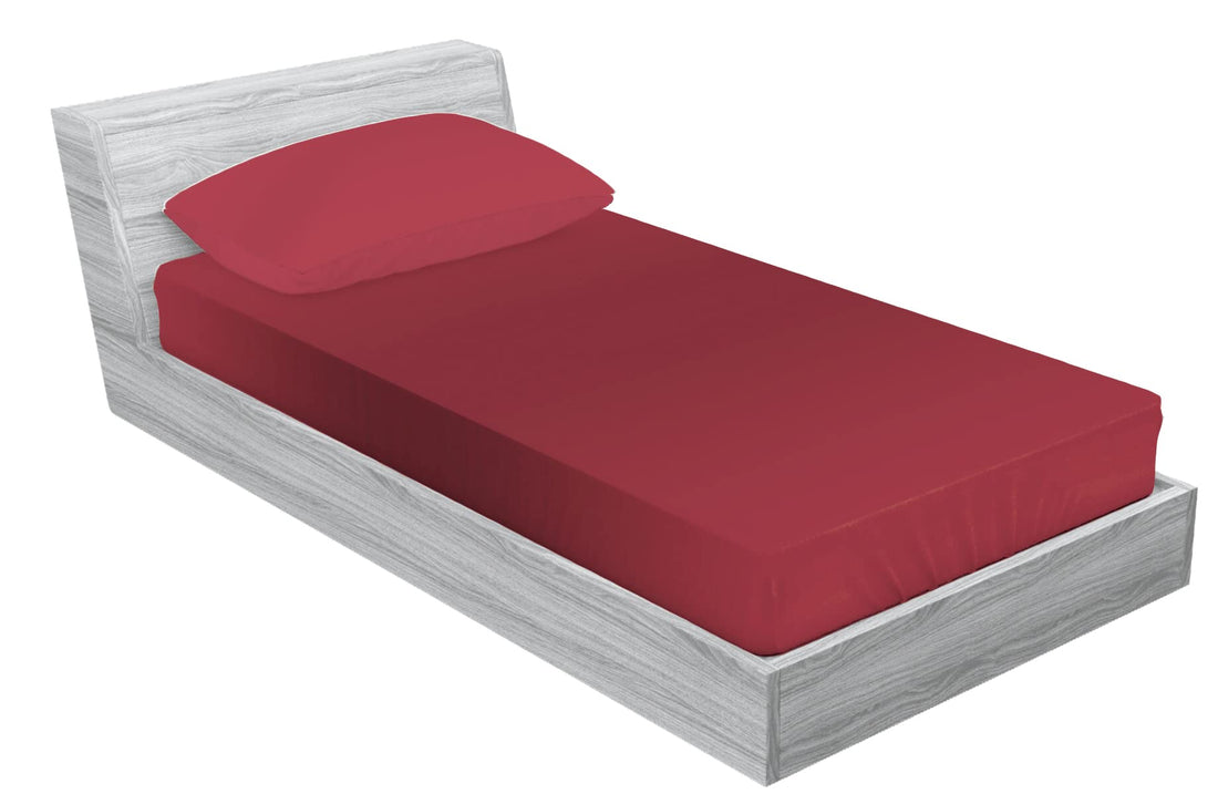 Tigers Trade Lines A2Z Bed Sheet Set (120cm, 2 Piece, Red)