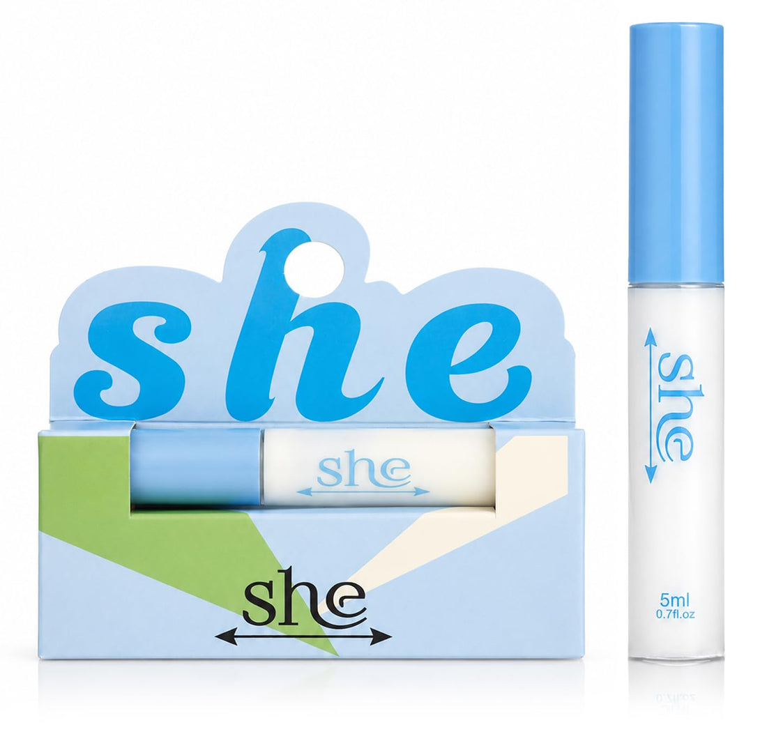 She - Eyelash Adhesive, Eyelash Glue With Precision Brush Design, Long Lasting Lash Glue & Easy To Apply, Quick Dry Formula & Easy Smooth Application, 5 ML (White)