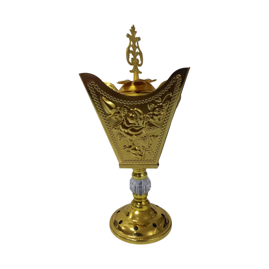 LOKY BOY Elegant Gold-Engraved Incense Burner - Perfect for Home and Office