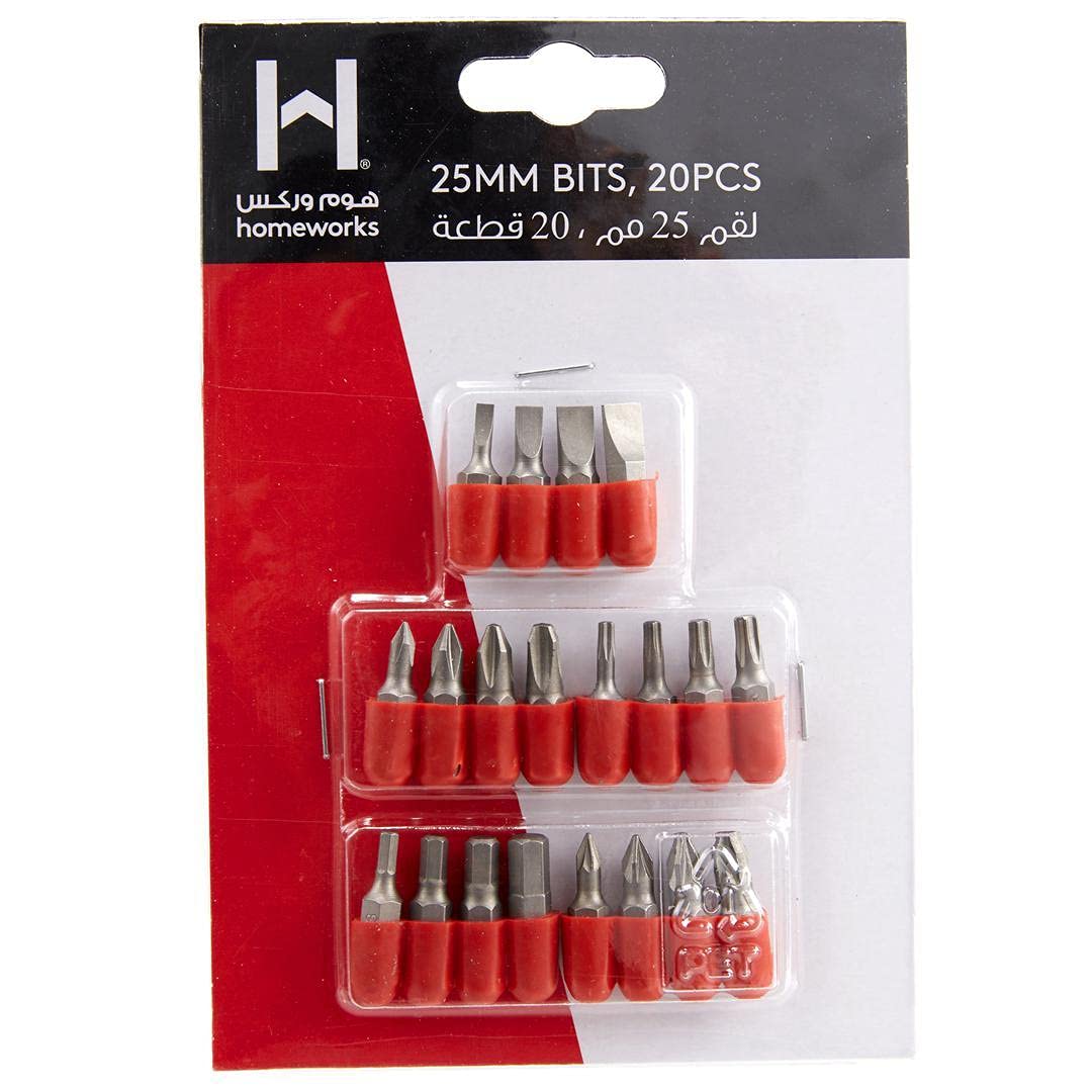 HomeWorks Screwdriver Bits (25 mm, Pack of 20)
