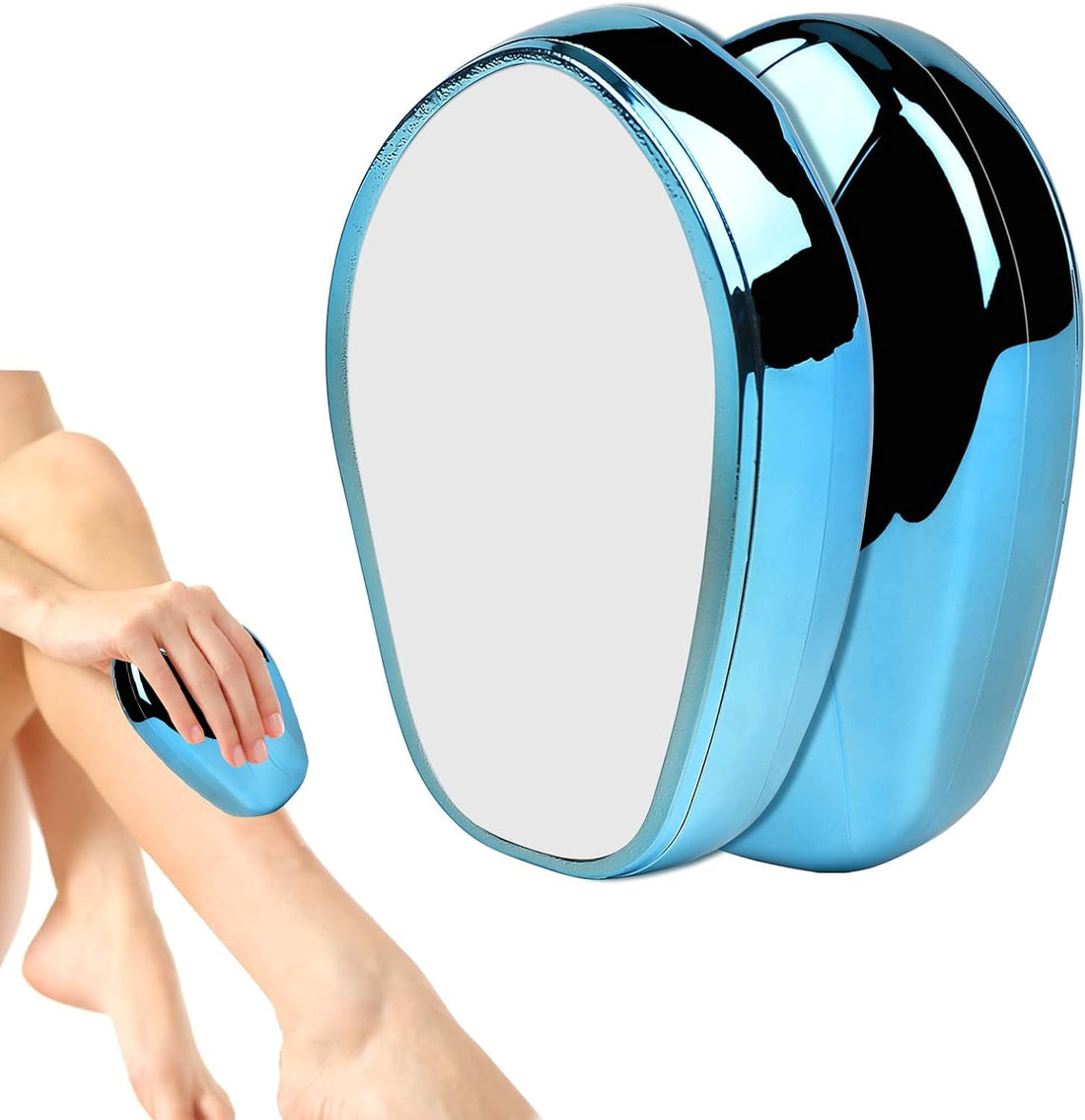 Crystal Hair Eraser, Magic Crystal Hair Removal Stone, Nano Painless Skin Epilator Device for Men and Women, Fast & Easy Hair Removal Exfoliator Tool, Soft Silky Smooth Hair Eraser