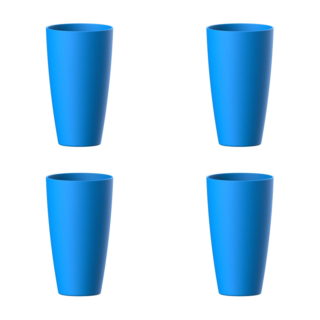 M-Design Lifestyle™ Large Cup 420 ml - Pack of 4 - BPA Free, Microwave Safe, Dishwasher Safe, Food Safe - Blue