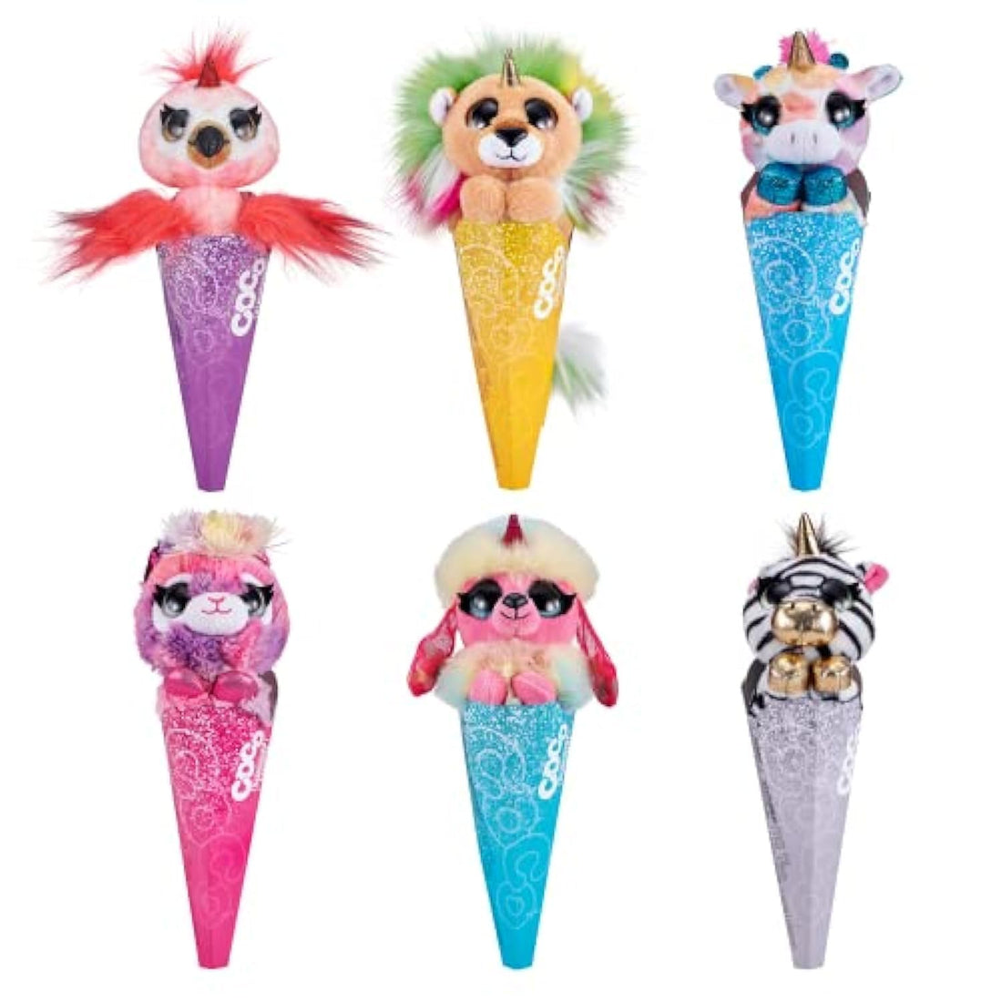 Zuru coco surprise fantasy series 1 plush toys with baby collectible in cone by (style may vary)