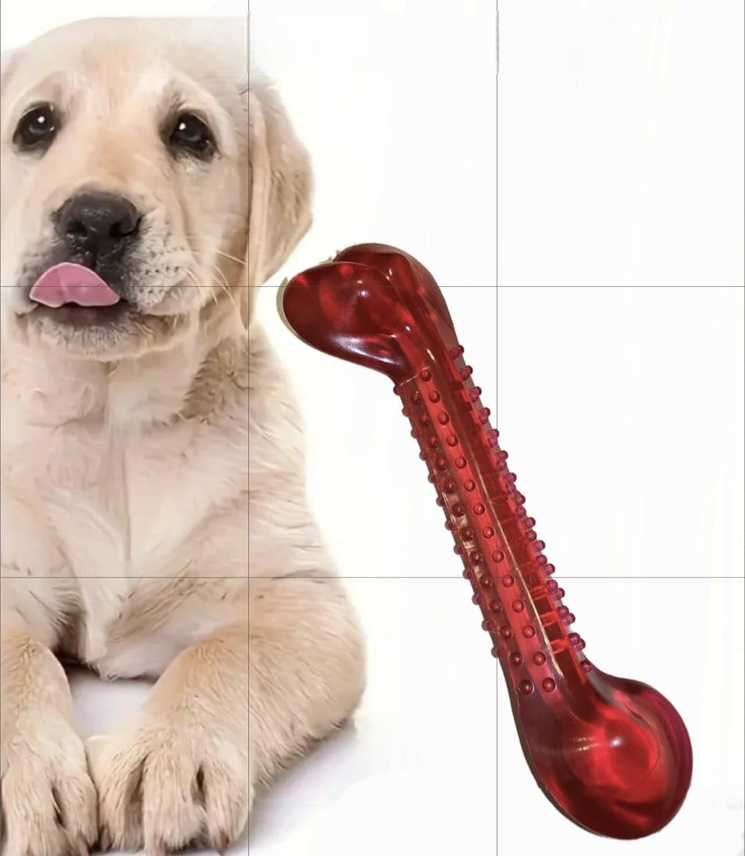 Dog Chew Toys for Aggressive Chewers: Strong for Large and Small Dogs - Indestructible Natural Rubber Teeth Cleaning Bones Non-Toxic Dog Bone