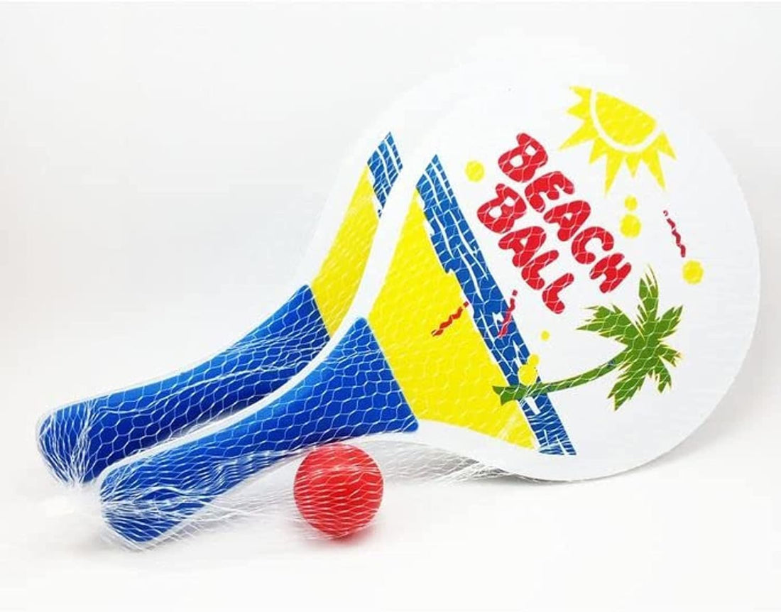 Beach Tennis Racket Set, Solid Wood Professional Racquets with Multicolor - Shapes May Vary