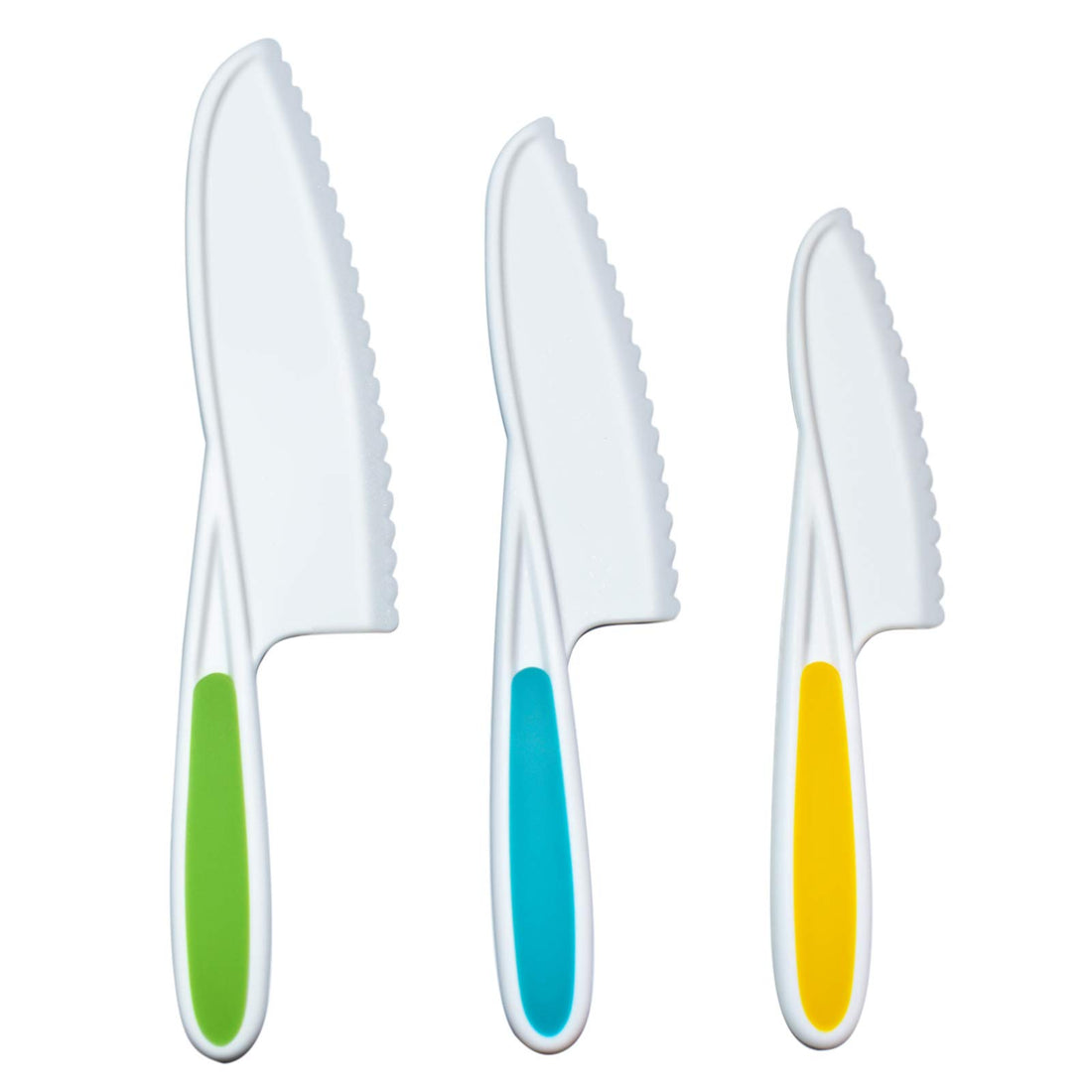 JABINCO kids safe plastic nylon knife,3-Piece kid friendly knives