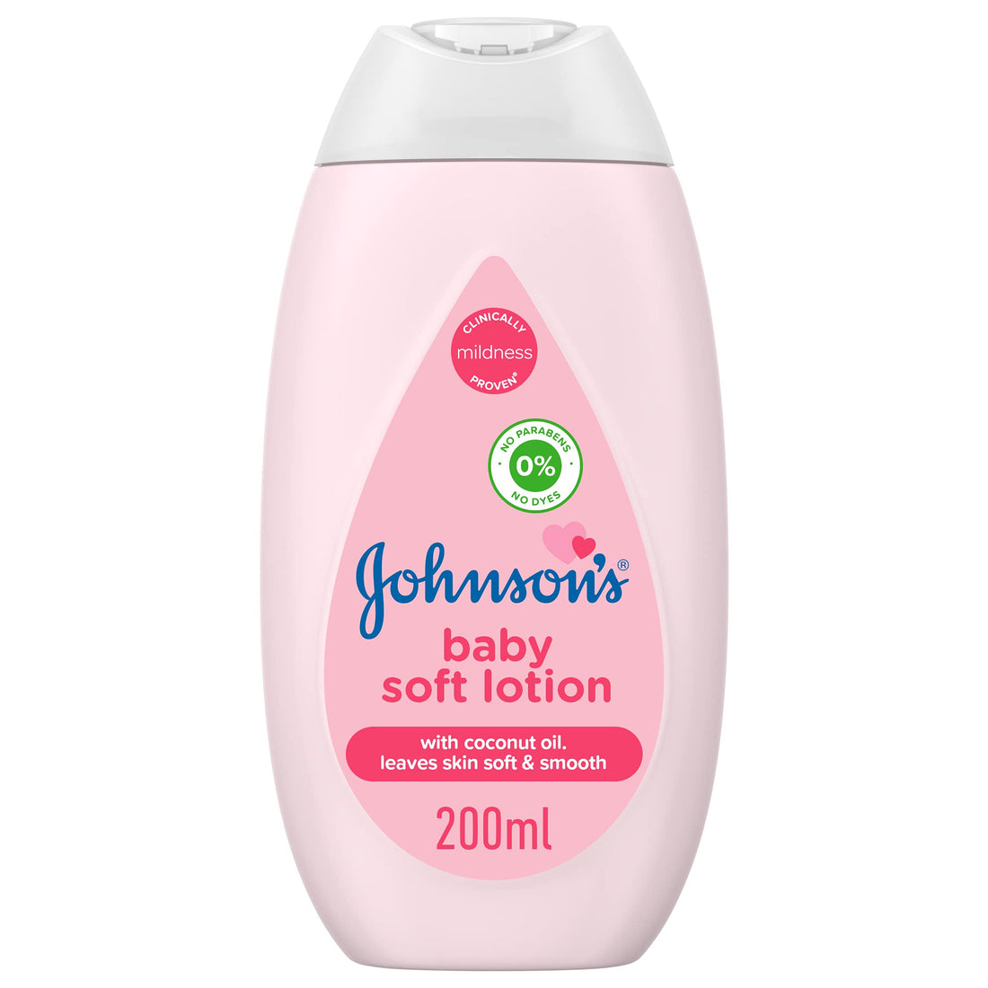 Johnson's Baby 24-Hour Moisture Lotion, 200ml, Clinically Proven Mildness Formula for Delicate Skin, Gentle and Nourishing Hydrating Lotion for Babies, Hypoallergenic and Free from Harsh Ingredients