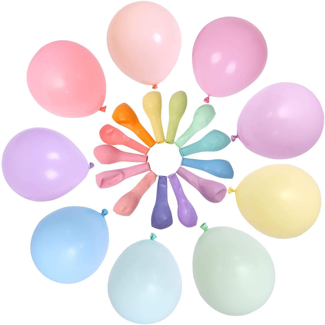 Hileny 100 Pack Rose Gold Balloons + Confetti Balloons Ribbon | Rose gold Balloons for Parties | Bridal & Baby Shower Balloon Decorations | Latex Party Balloons (A)