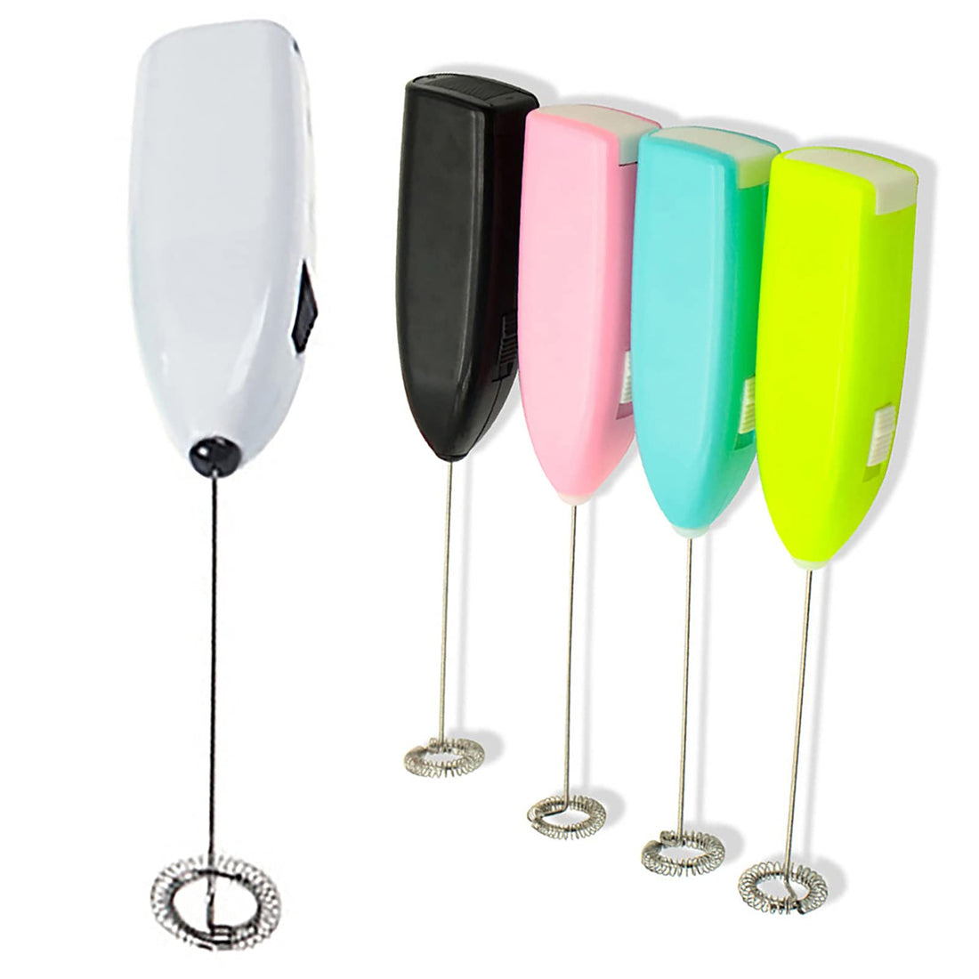 Milk Frother, Electric Whisk, Mini Kitchen Stirrer for Coffee, Egg, Milk Shake - Handheld Stainless Steel Battery Operated Mixer and Drink Whisk