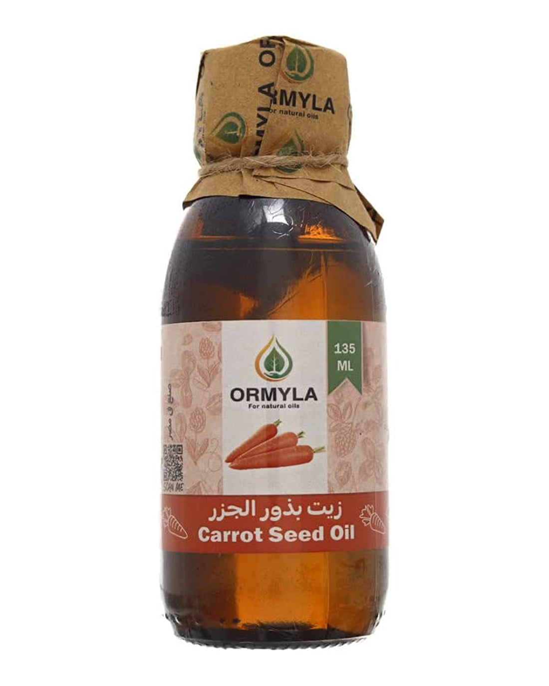 Ormyla Carrot Seed Oil Virgin Raw for Hair, Skin and Body, 135 ml