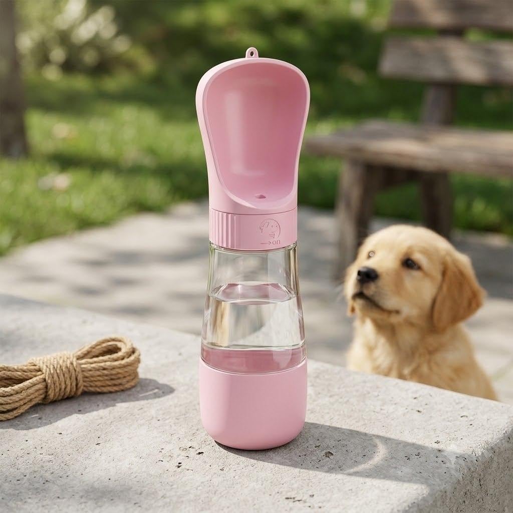 TRAVEL PET CONTAINER - This portable acrylic container is designed for cats and dogs to hold food and drinking water when you are out and about, the 510ml capacity makes it easy to bring on any outdoo