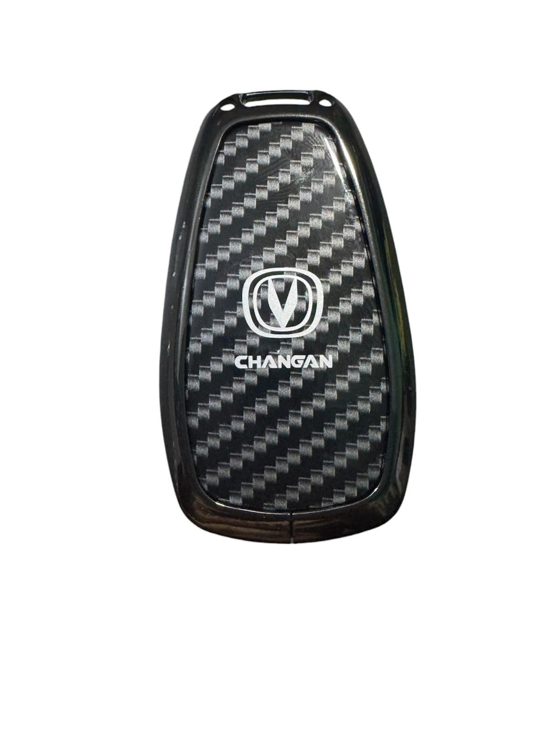 USHOP Stainless Steel Metal Car Remote Key Fob Case Cover Compatible with Changan cs55 Carbon Touch Back Cool Look