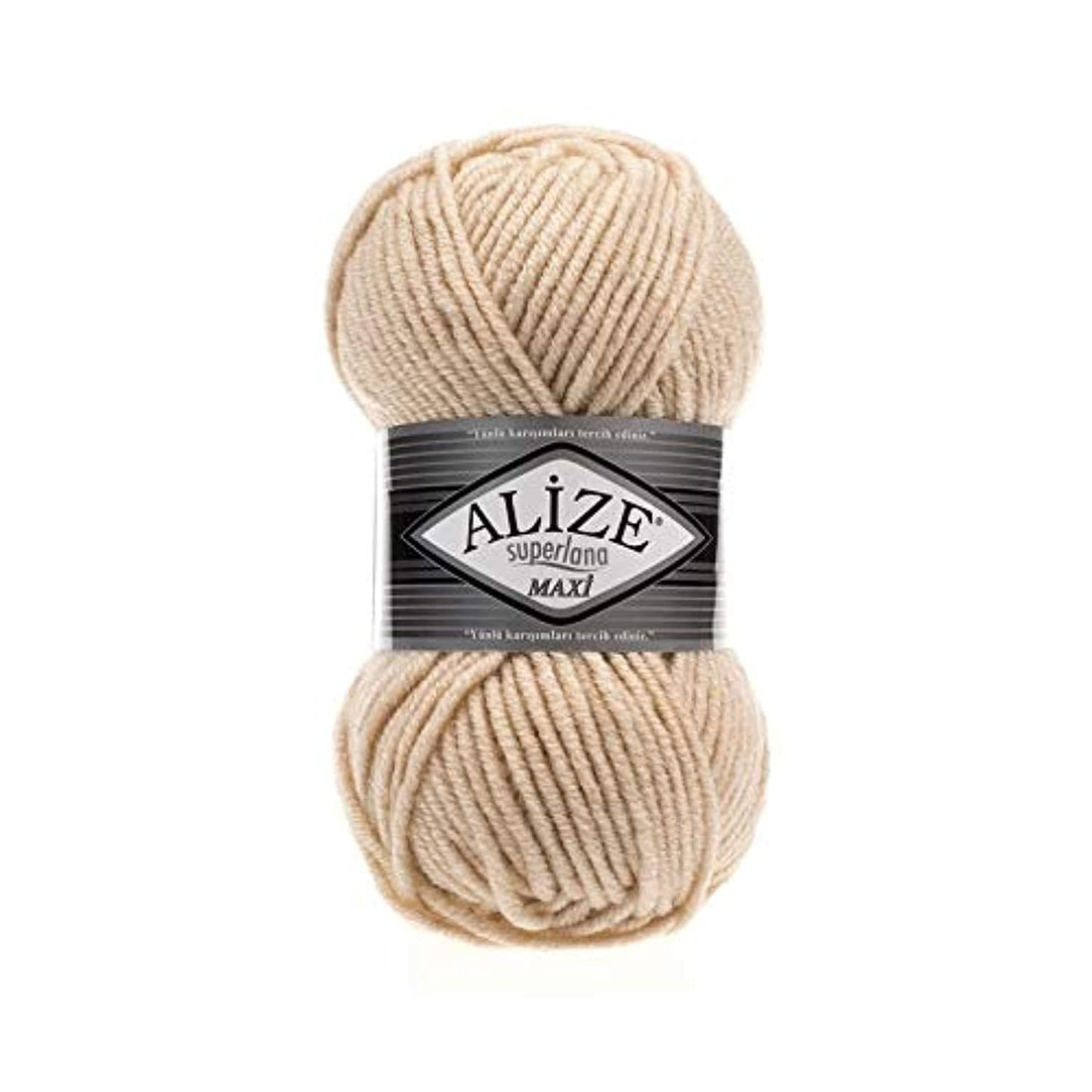 Alize Superlana Maxi Crochet and Knitting Yarn (310, Beige)
