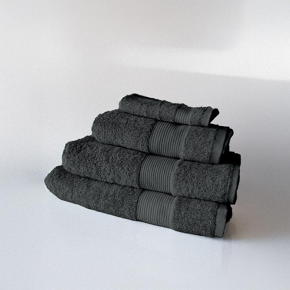 Towel Model R12- Size: 50 cm x 100 cm-Color: Graphite- Made In Egypt.