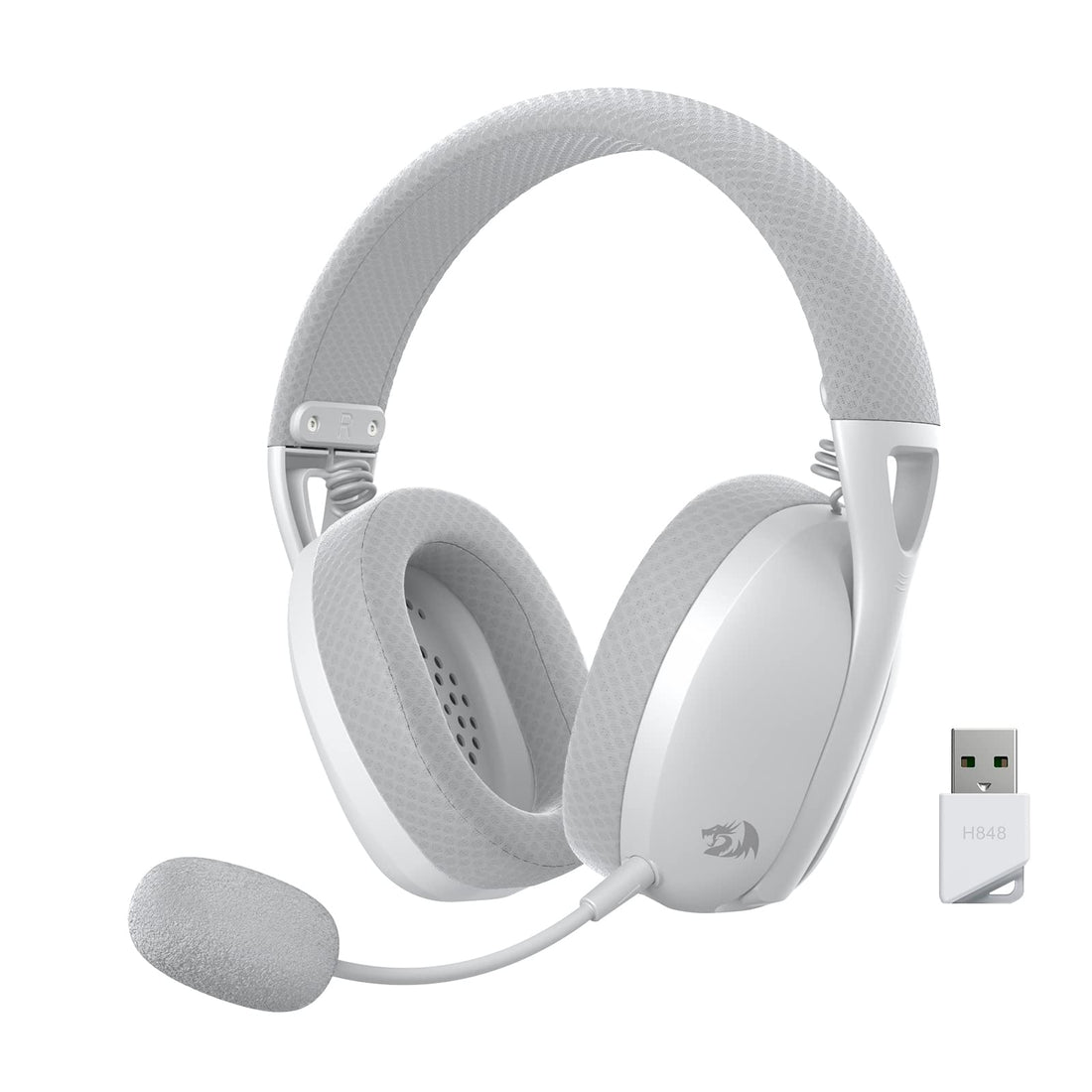 Redragon H848 Bluetooth Wireless Bluetooth Gaming Headset - Lightweight - 7.1 Surround Sound - 40mm Driver - Detachable Microphone - Multiplatforms for PC, PS5/4/3, Switch, Mobile Phone