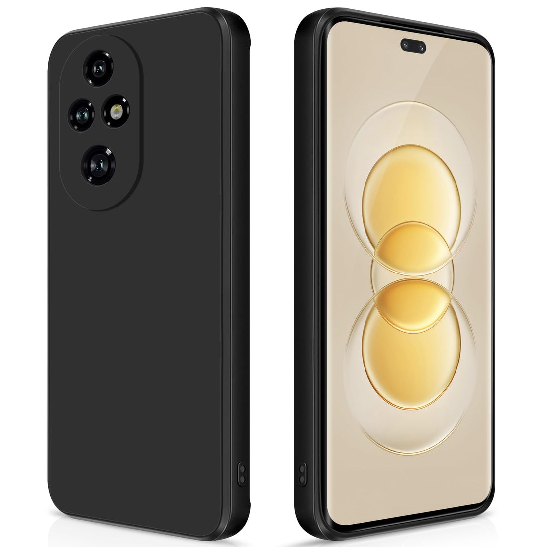 GiiYoon Soft Silicone TPU Case for Honor 200 Pro 5G - Flexible Rubber Protector, Lightweight, Slim, Shockproof, Anti-Scratch Phone Cover (Black)