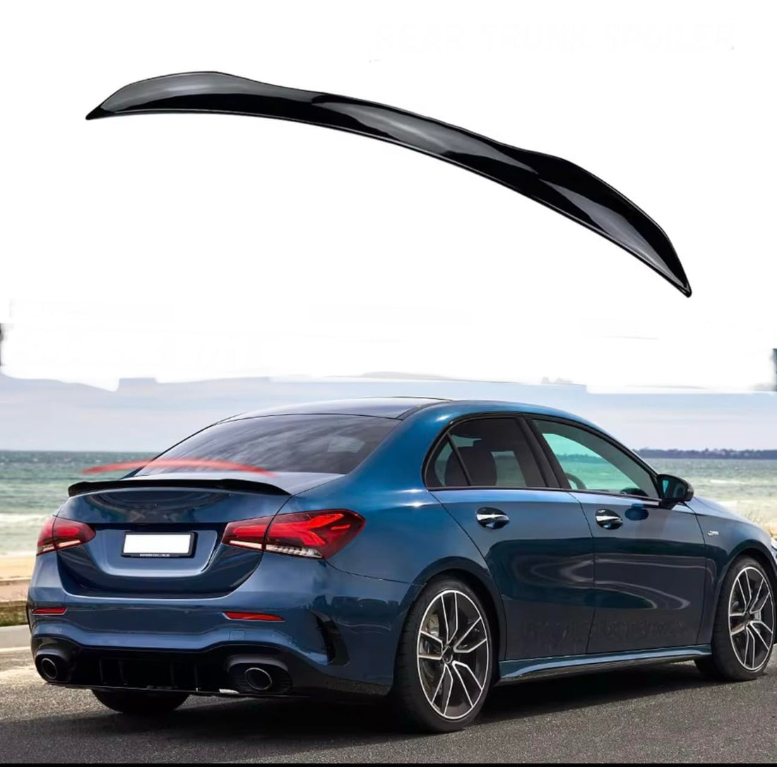 Compatible For Mercedes Benz W177 V177 A Class A180 A200 A35 AMG Sedan 2019-2022 Rear Spoiler Wing Car Rear Trunk Boot Lip Spoiler Cap Lip