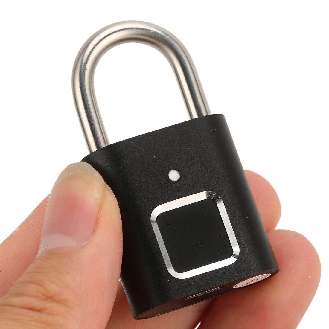 Fingerprint Padlock, Smart Keyless Fingerprint Padlock, USB Rechargeable Smart Padlocks, Portable Keyless Lock for Locker, Backpack, Suitcase, Cabinet