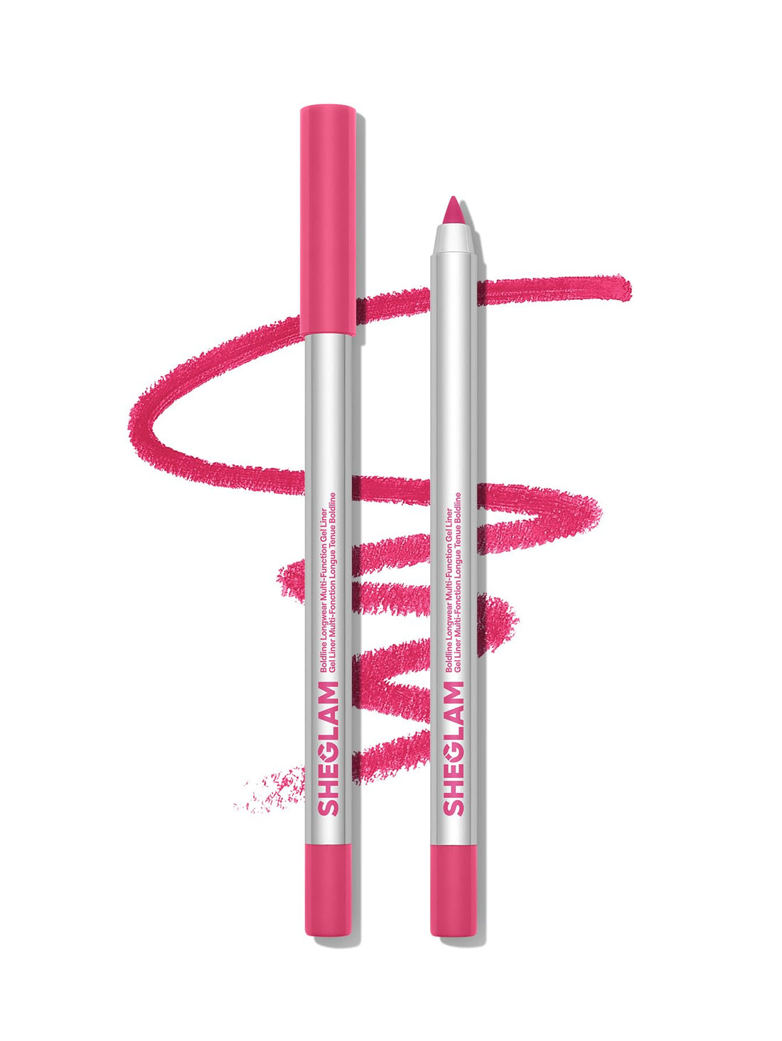 SHEGLAM Boldline Longwear Multi Gel Eyeliner in 10 Colors, High Color, Smokey Eye, Creamy Smooth, Can Be Sharpened, Hot Pink