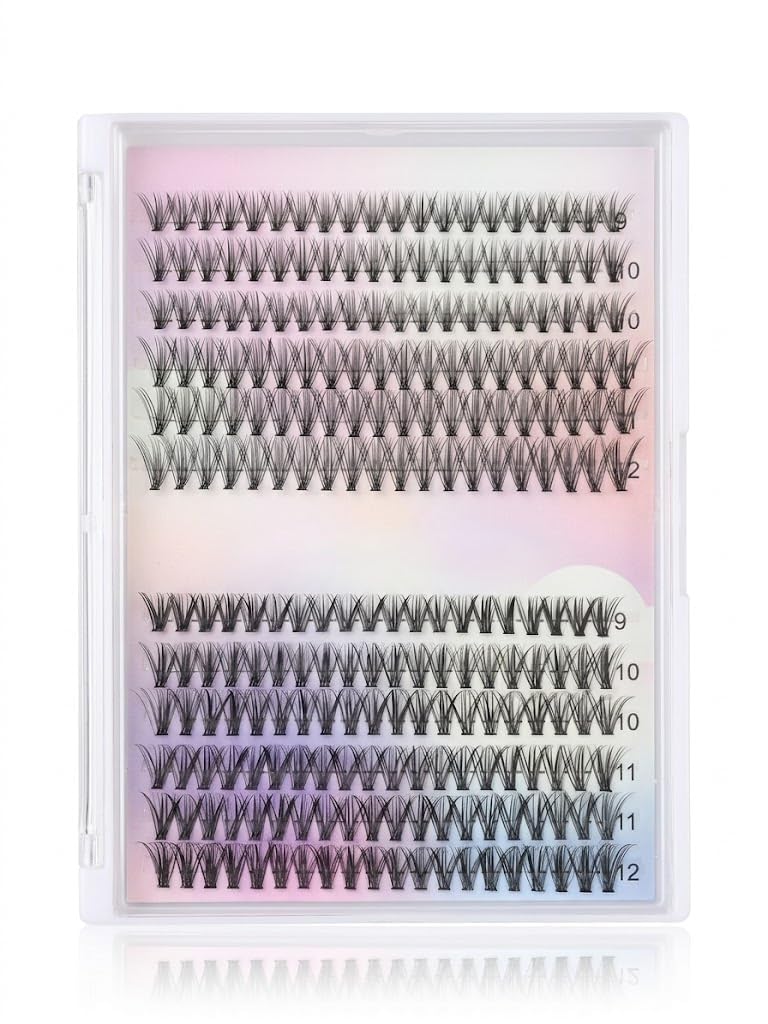 2240PCS - Extensions Individual Lash Volume 6D mink - FREE EYELASHES - Natural Eyelashes 6D - ONE BY ONE- 9 TO 12 MM MIX