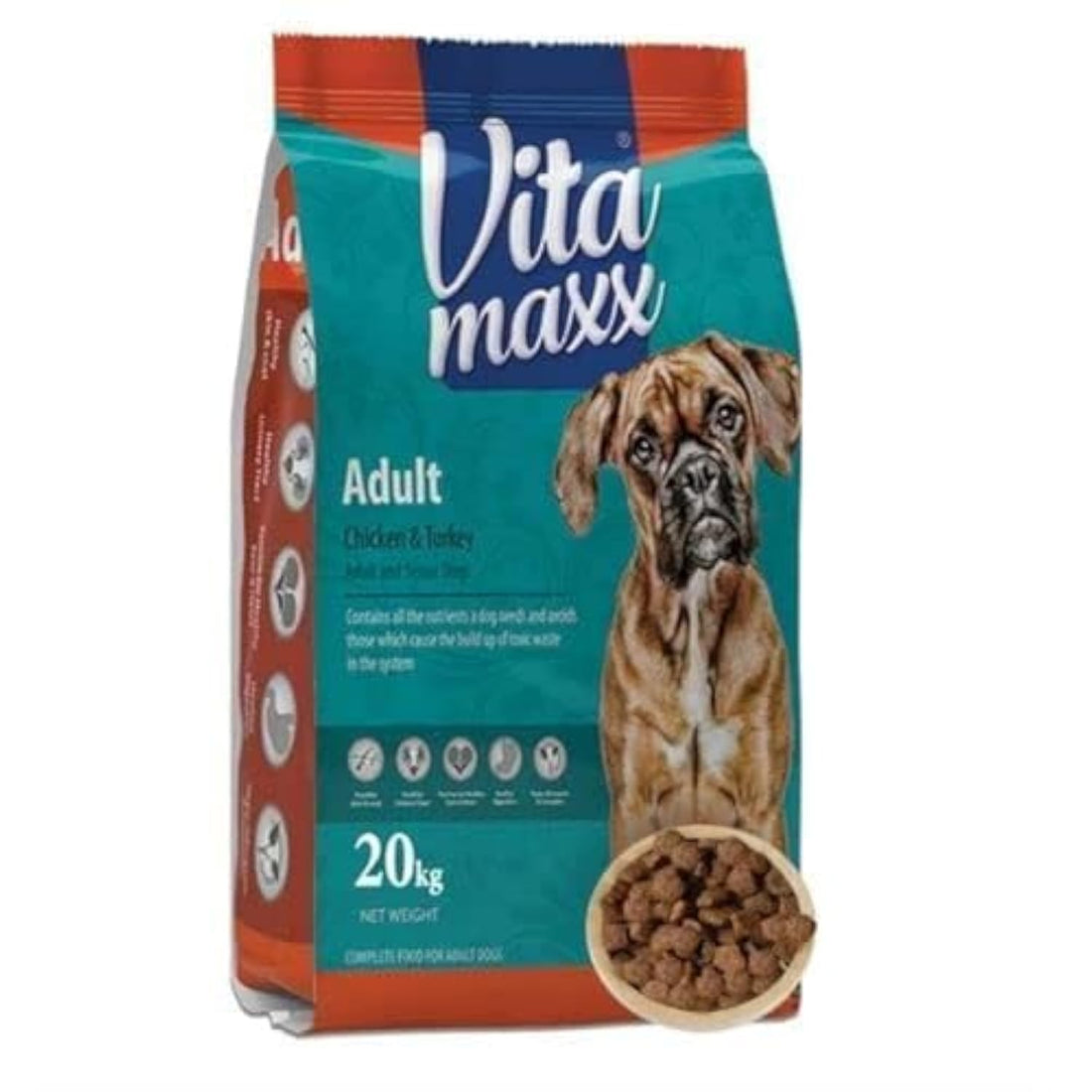 Vita Maxx Adult Dry Food for Dogs - Chicken & Turkey - 20 kg