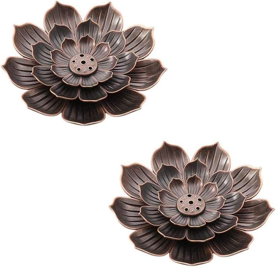 Decorative Brass Rose Incense Burner for Oud and Stick Incense Elegant Copper Aromatic Holder for Home, Office, and Meditation Spaces
