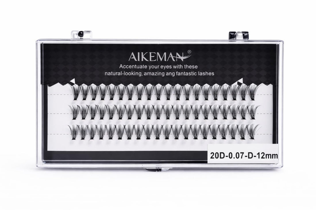 60 Pcs 20D Mink Cluster Lashes 12mm, 0.07 Thickness D Curl Individual Volume Lash Fans for Salon Professional & DIY Lash Extension Application