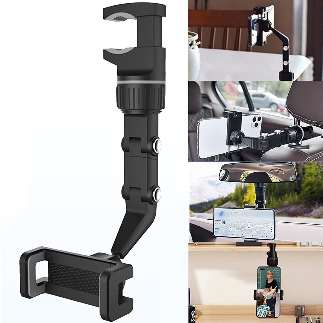 TMOSLY Car Mobile Stand, Cell Phone Holder, Multi-purpose Support for Cellphone, Can be Used Car Rearview Mirrors, Car Back Seat, Kitchens, Dining Rooms, Desk and Bedrooms