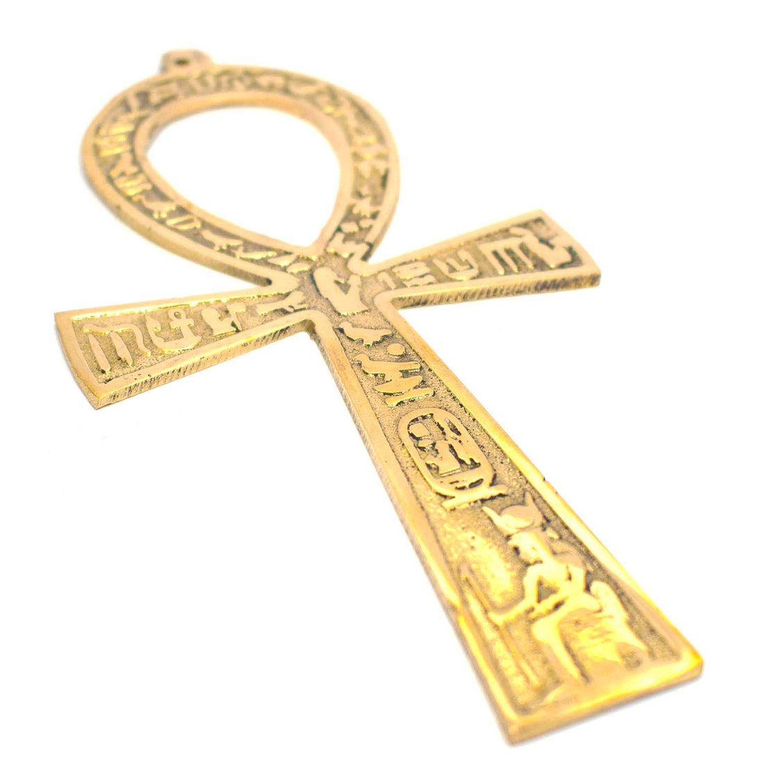 immatgar pharaonic Decorative Egyptian Ankh key figurines from copper ancient Egyptian souvenirs gifts handmade Home decor collectibles Sculptures (Copper - 11.5 CM)