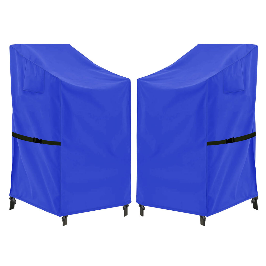 Garden Stacking Chair Cover Waterproof Heavy Duty 600D Oxford Fabric High Back Patio Outdoor Stackable Chairs Protection with Air Vent Windproof Anti-UV (71x91x80/120cm)