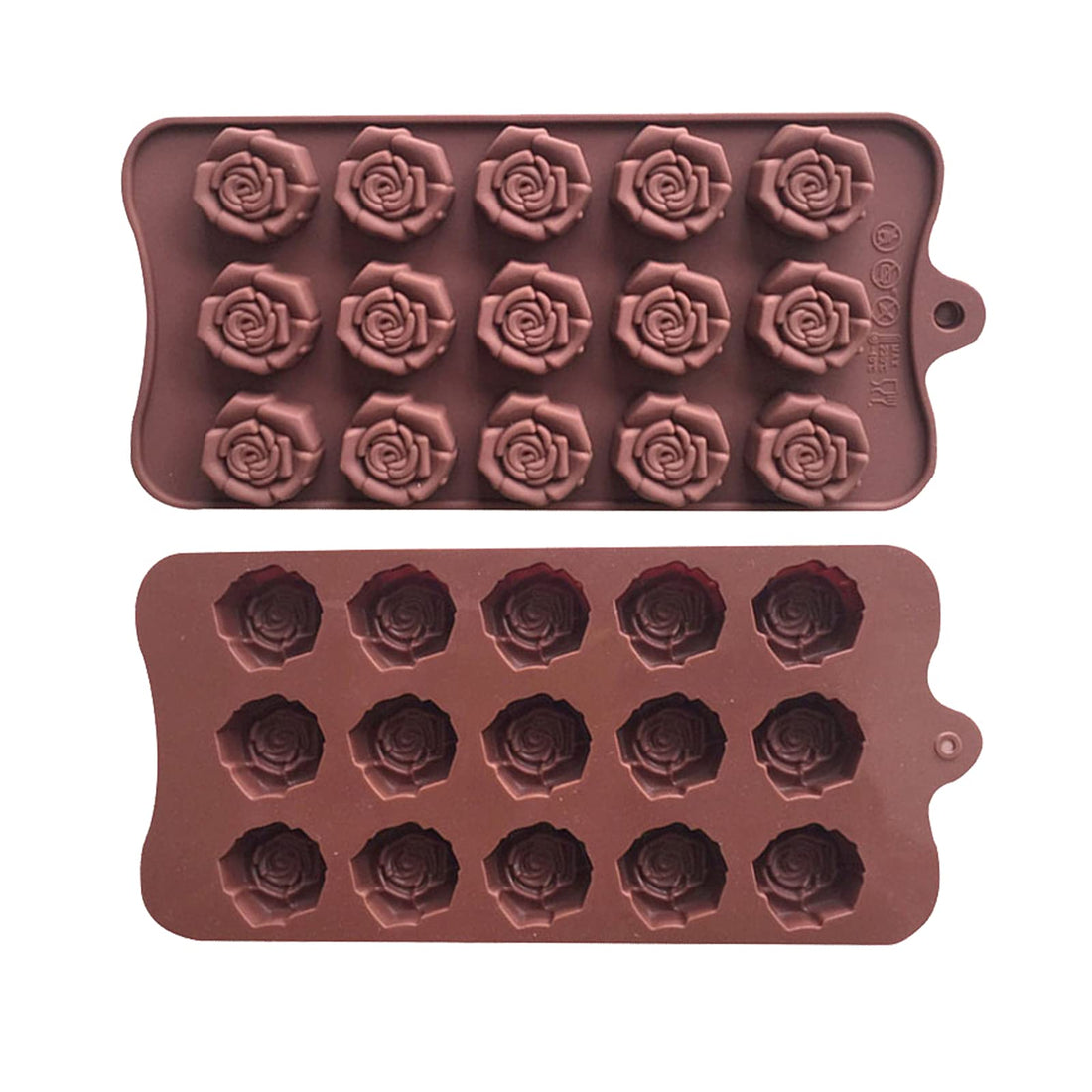 Silicone Mould, Assorted Shape Chocolate Molds 15 Cavity Sweet Moulds for Valentines Candy, Wax Melt, Gummy Ice Jelly, Resin Casting, Candles, Soap, Baking, Cake Decorating