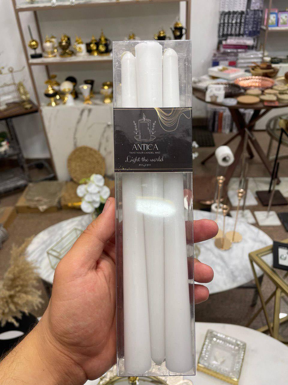 Natural Candles Set For Home, Living Room, Office, Ramdan, Eid, Christmas From Flamingo - 3 Pcs