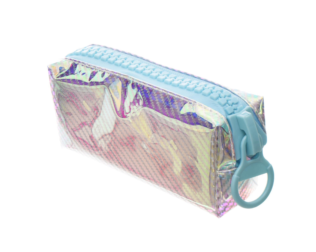NO:M-276 Plastic Pencil Case With Wide Zipper With Compact And Lightweight Design Makes It Perfect For On-The-Go Use, Whether At School, Work, Or Traveling - Multi Colour