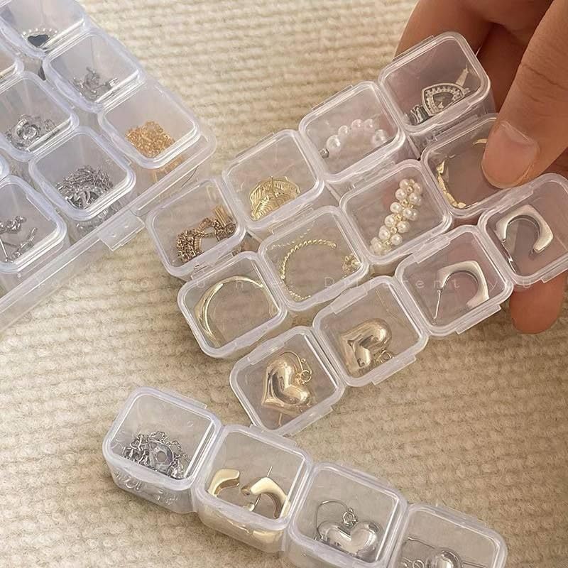 Smart Accessory Box (56 Holes with Clips) (Organizer, Medicine & Sewing Tools) (Imported - 56 Pieces) - Generic