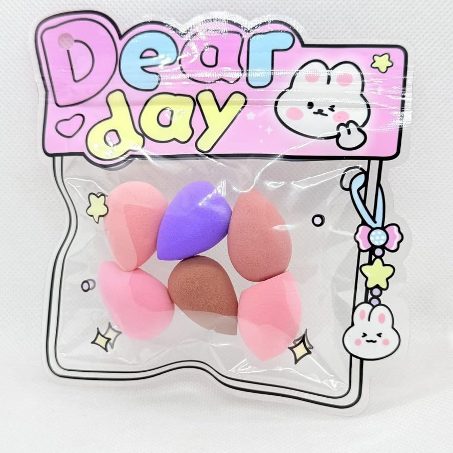 Mini Beauty Blender Makeup Sponge Set – 6 Small Sponges for Foundation & Concealer
