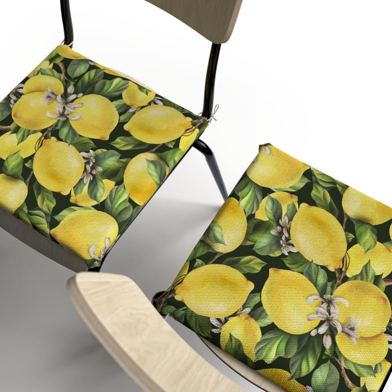 ART MOOD HOME Lemon Seat Pad (Set Of 2) Blue * Yellow * Green 40W*40L CM