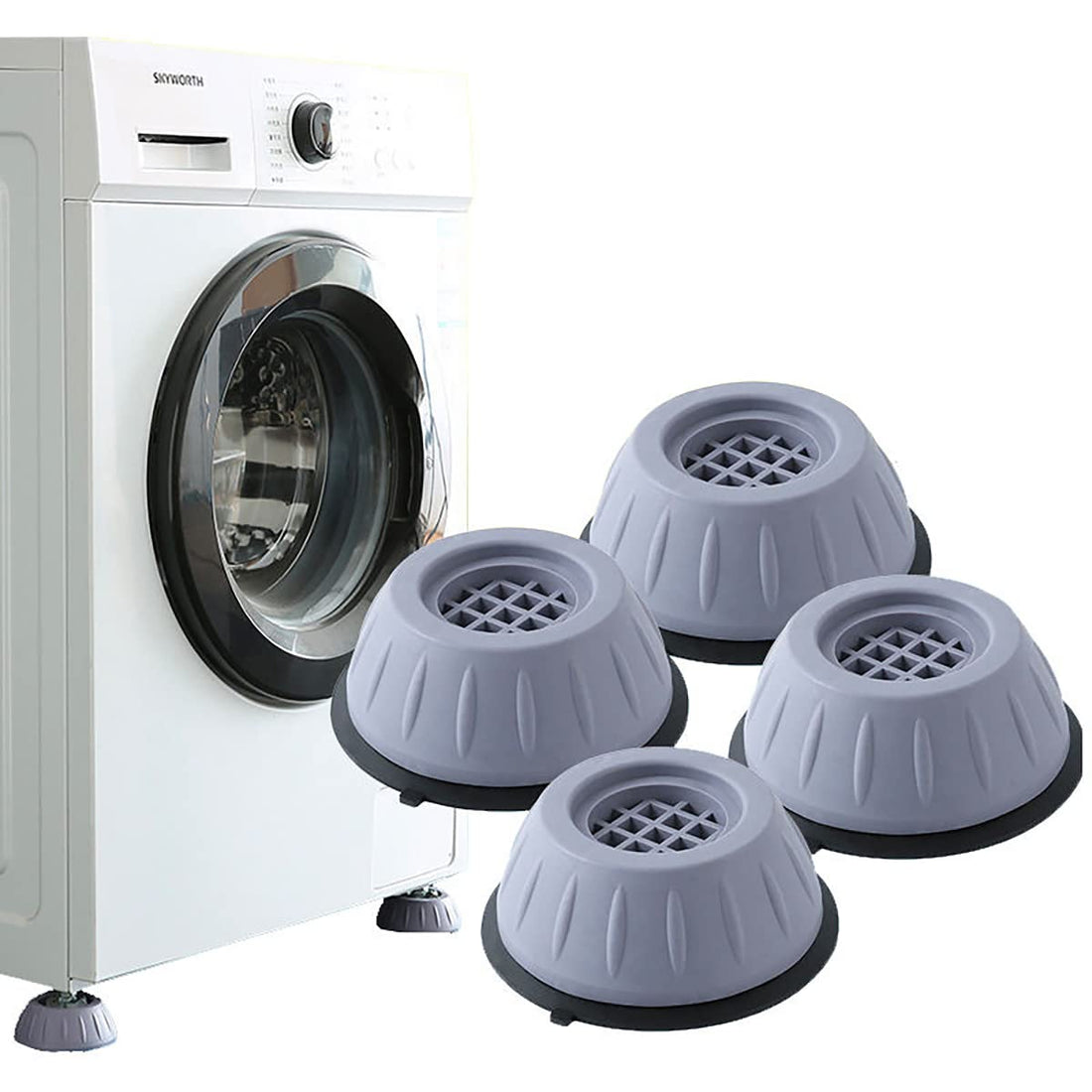 4Pcs Anti Vibration Pads,Washing Machine Foot Pad,Washing Machine Shock Absorbing Anti-slip Pad,Washing Machine Rubber Shock Absorbing Pad for Washing Machine, Dryer, Refrigerator,Tables,Sofas