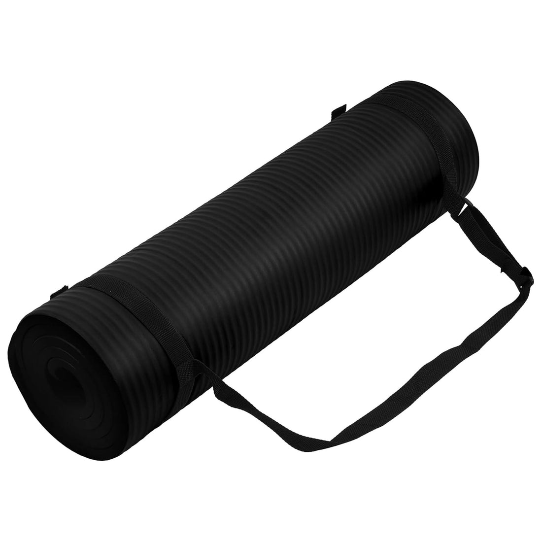 Signature Fitness BalanceFrom BFGY-AP6BLK Go Yoga All Purpose Anti-Tear Exercise Yoga Mat with Carrying Strap, Black, One Size