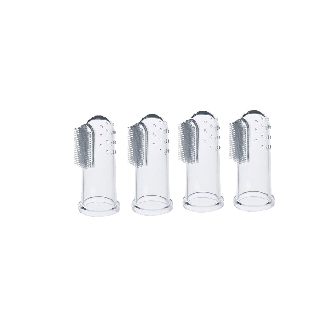 4 Sets of Baby Finger Toothbrush Infant Toothbrush Soft Baby Tongue Cleaner, Used for Infant Oral Cleaning Tooth Training Supplies (Transparent Color) (Transparent)