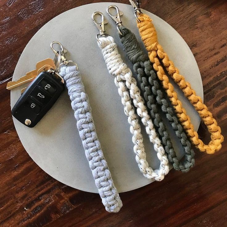 MacrameStore- Macrame Keychain - ميدالية مفاتيح شغل مكرمية