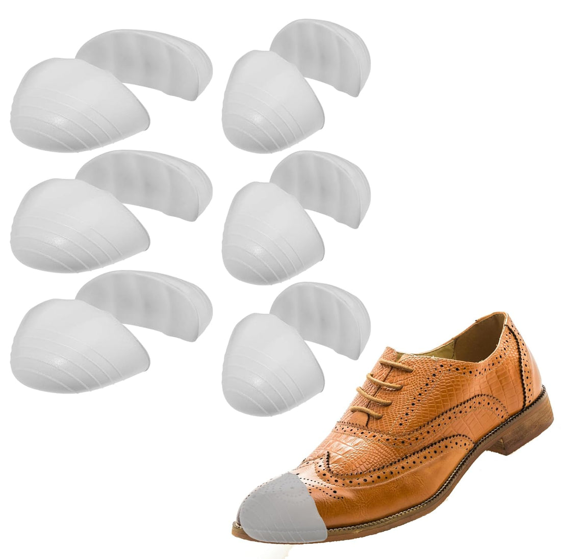 Shoe Filler Insert, Shoe Filler for Shoes Too Big, Toe Cushion Fillers Make Shoes Fit, Shoe Filler for Loose Shoe, Prevent Heel Sliping, One Size Fits Shoe Inserts for Women and Men (Gray, 6 Pairs)