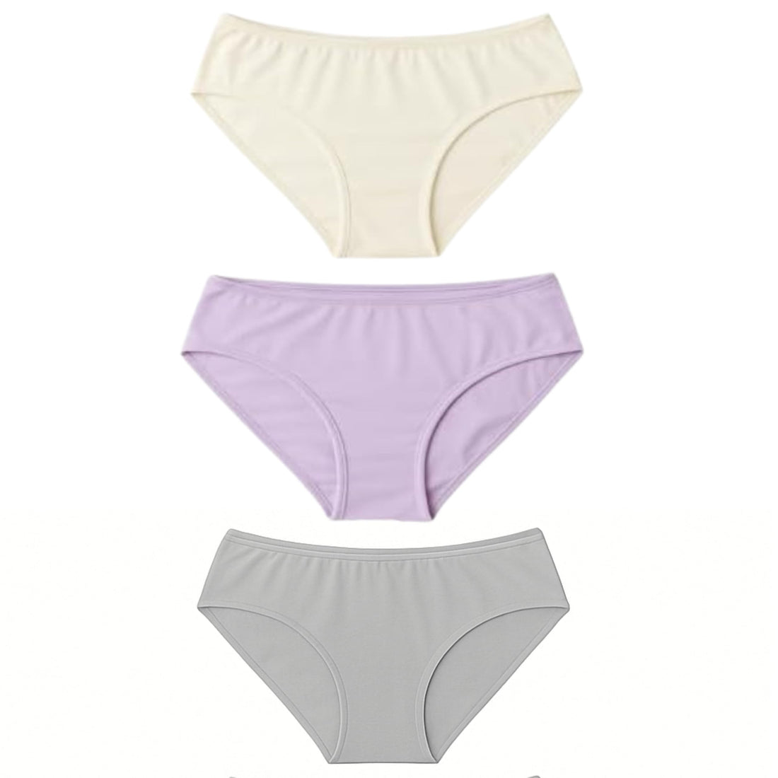 Womens Set of Midi Pack of 3 Multicolors, Classic Panties Underwear for Women
