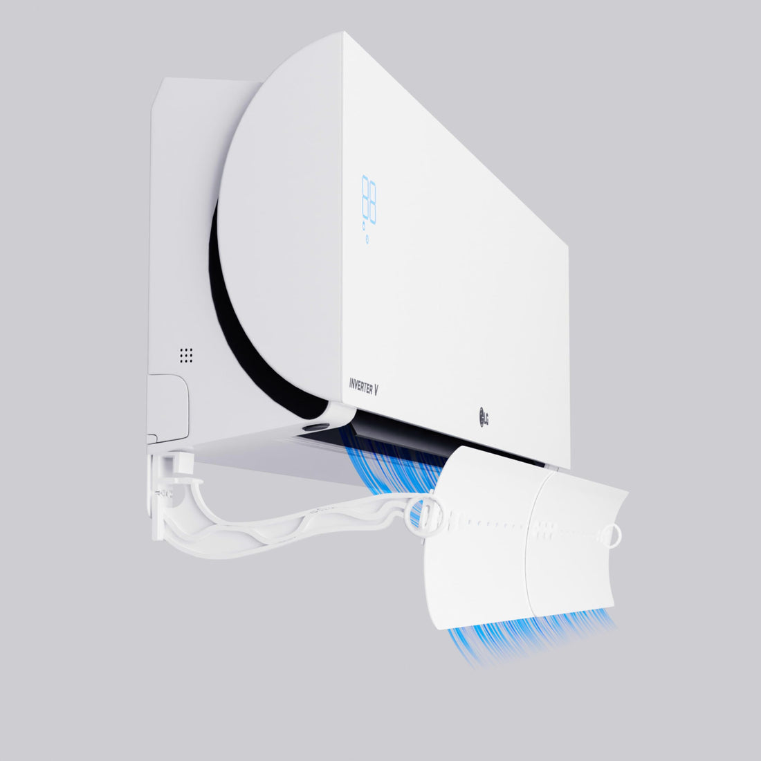 GARKOO JARCO Acrylic Adjustable Air Conditioner Deflector Suitable for Split Air Conditioners Promotes Cooling and Heating Circulation (White, Small)