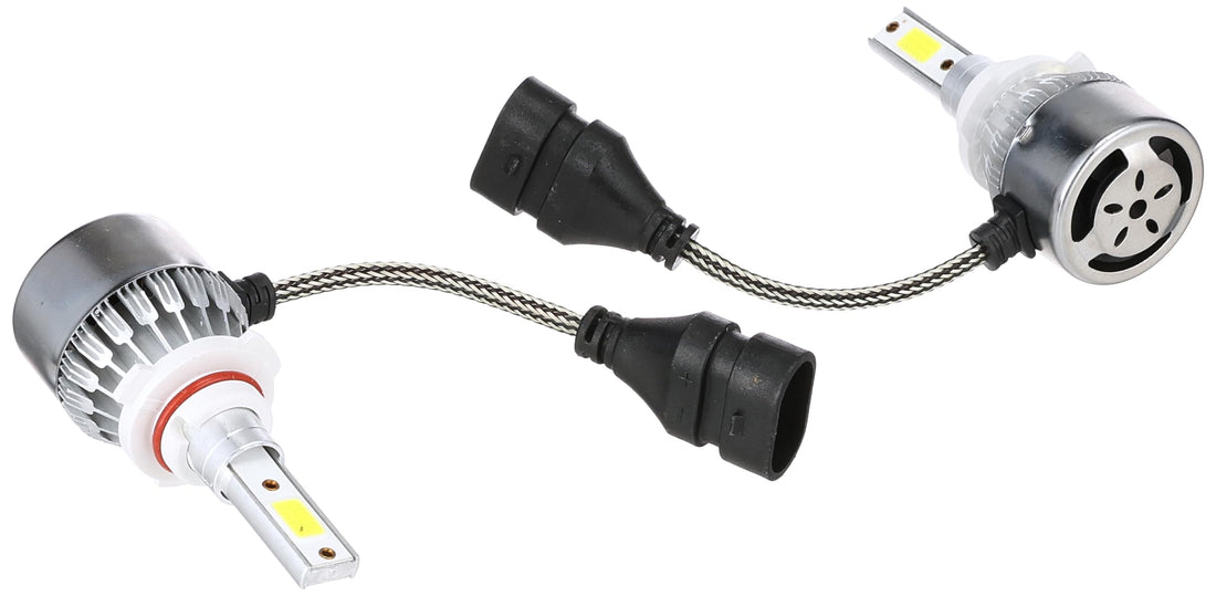 LED Headlight Bulb Set for Car High and Watt C6 6000 k 9005
